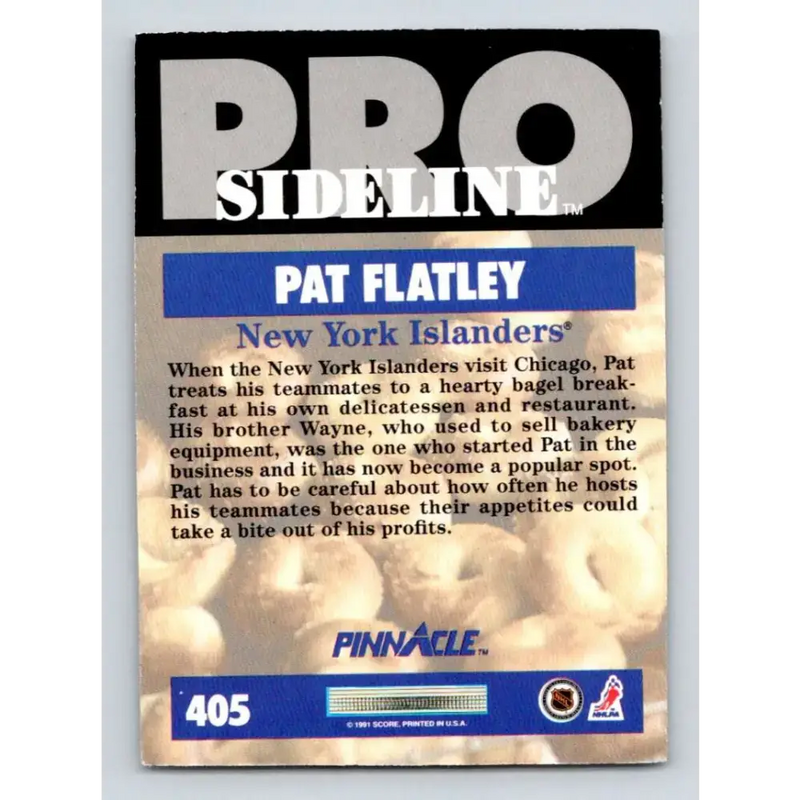 1991-92 Pinnacle #405 Pat Flatley SL NM-MT New York Islanders Hockey Card - Hockey Card Single