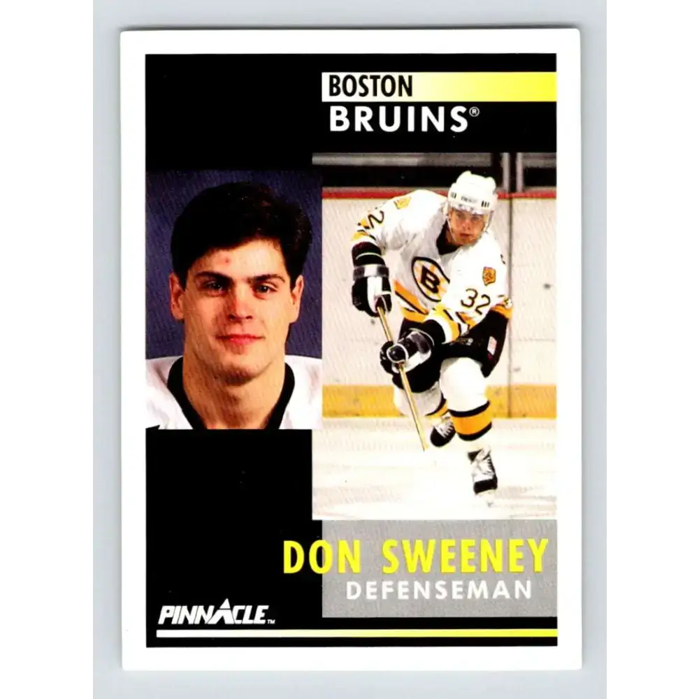 1991-92 Pinnacle #419 Don Sweeney NM-MT Boston Bruins Hockey Card - Hockey Card Single