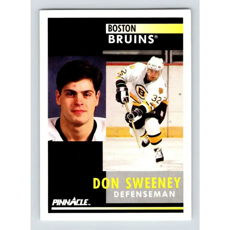 1991-92 Pinnacle #419 Don Sweeney NM-MT Boston Bruins Hockey Card - Hockey Card Single