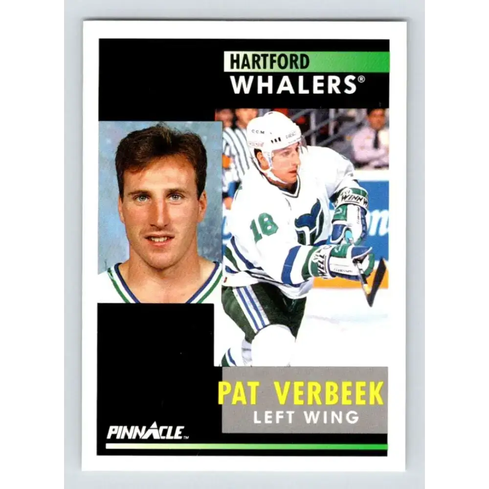 1991-92 Pinnacle #43 Pat Verbeek NM-MT Hartford Whalers Hockey Card - Hockey Card Single