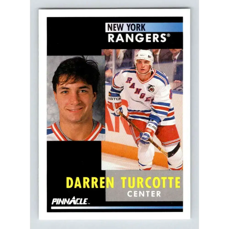 1991-92 Pinnacle #47 Darren Turcotte NM-MT New York Rangers Hockey Card - Hockey Card Single