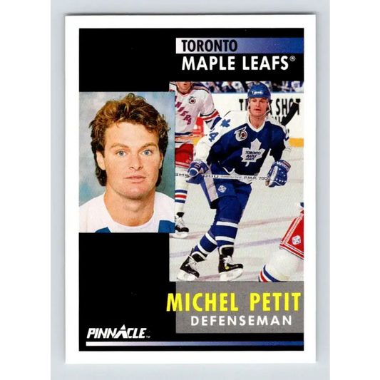 1991-92 Pinnacle #49 Michel Petit NM-MT Toronto Maple Leafs Hockey Card - Hockey Card Single