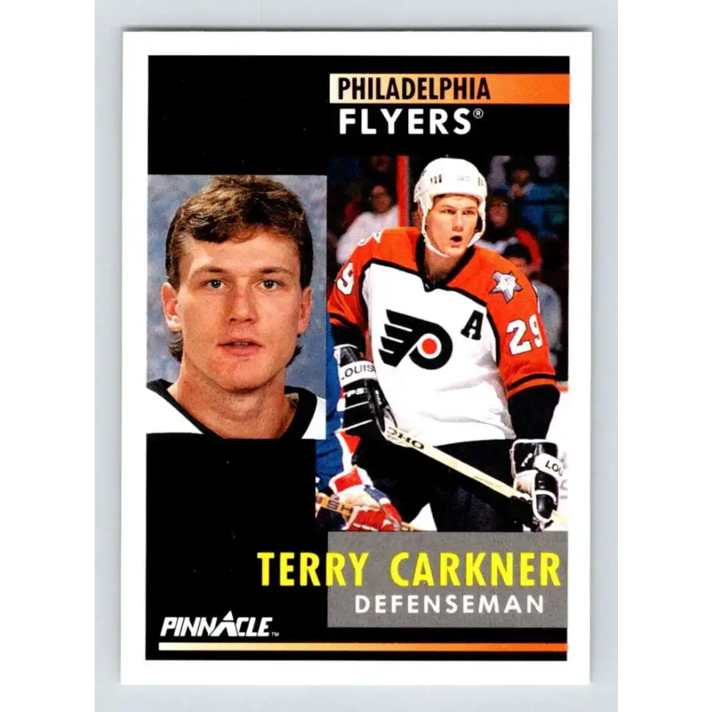 1991-92 Pinnacle #51 Terry Carkner NM-MT Philadelphia Flyers Hockey Card - Hockey Card Single
