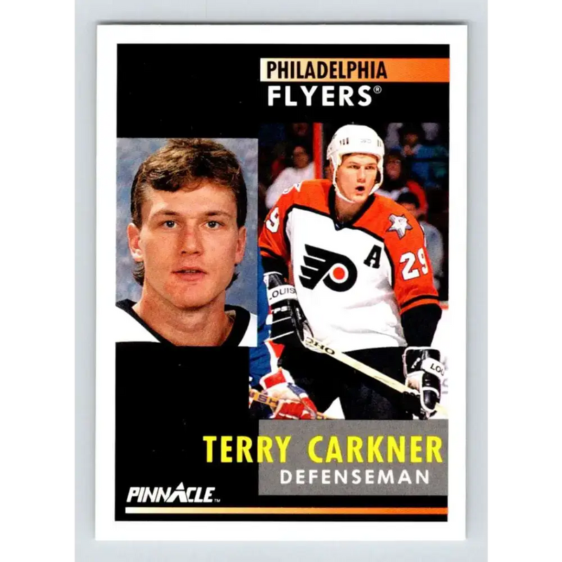 1991-92 Pinnacle #51 Terry Carkner NM-MT Philadelphia Flyers Hockey Card - Hockey Card Single
