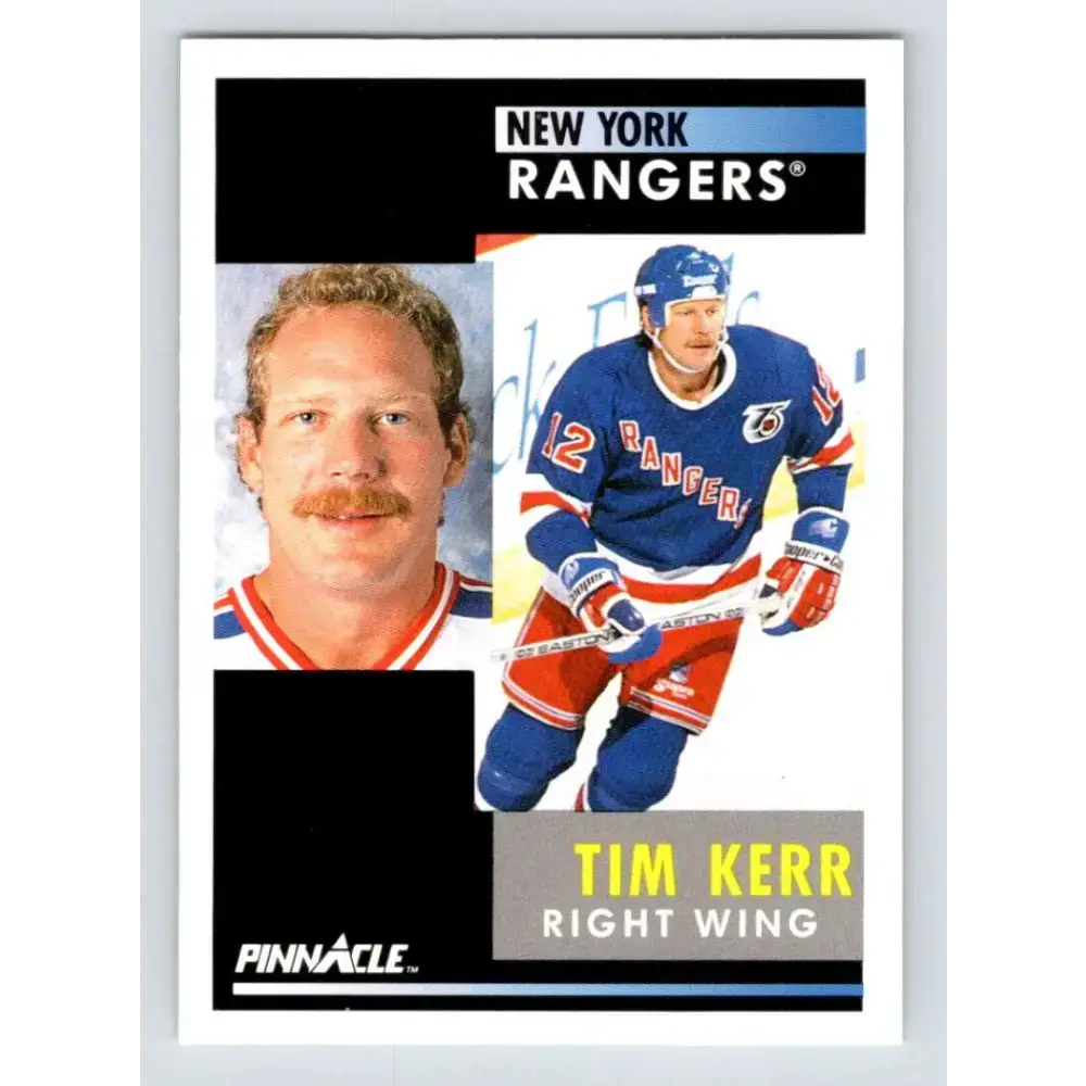 1991-92 Pinnacle #52 Tim Kerr NM-MT New York Rangers Hockey Card - Hockey Card Single