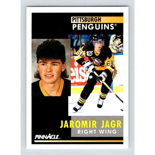 1991-92 Pinnacle #53 Jaromir Jagr NM-MT Pittsburgh Penguins Hockey Card - Hockey Card Single