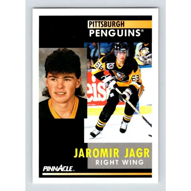 1991-92 Pinnacle #53 Jaromir Jagr NM-MT Pittsburgh Penguins Hockey Card - Hockey Card Single