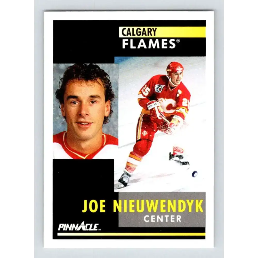 1991-92 Pinnacle #54 Joe Nieuwendyk NM-MT Calgary Flames Hockey Card - Hockey Card Single