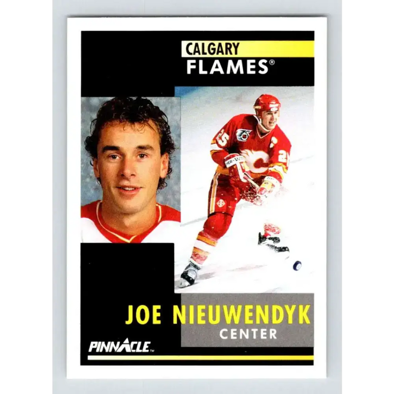 1991-92 Pinnacle #54 Joe Nieuwendyk NM-MT Calgary Flames Hockey Card - Hockey Card Single