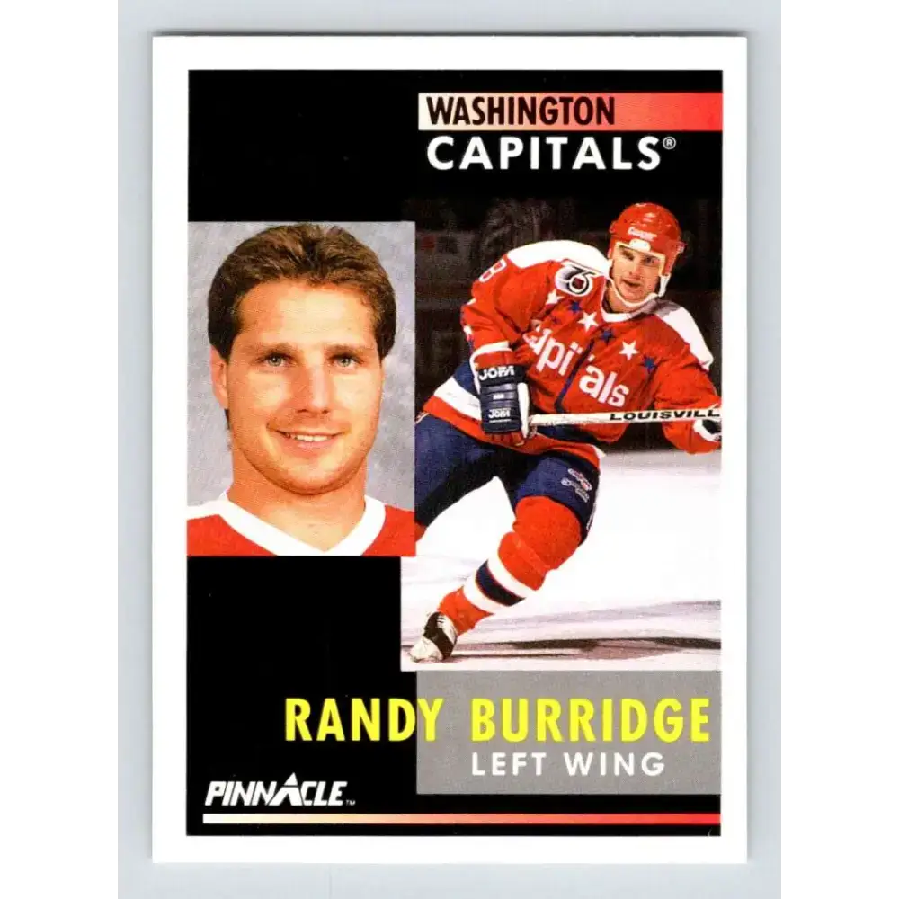 1991-92 Pinnacle #55 Randy Burridge NM-MT Washington Capitals Hockey Card - Hockey Card Single