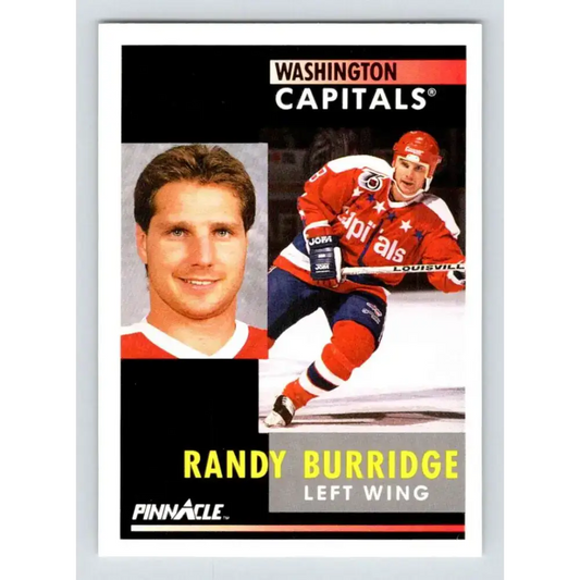 1991-92 Pinnacle #55 Randy Burridge NM-MT Washington Capitals Hockey Card - Hockey Card Single