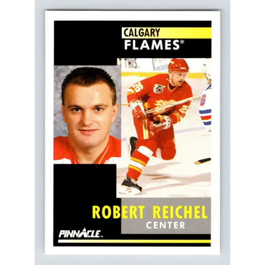 1991-92 Pinnacle #56 Robert Reichel NM-MT Calgary Flames Hockey Card - Hockey Card Single