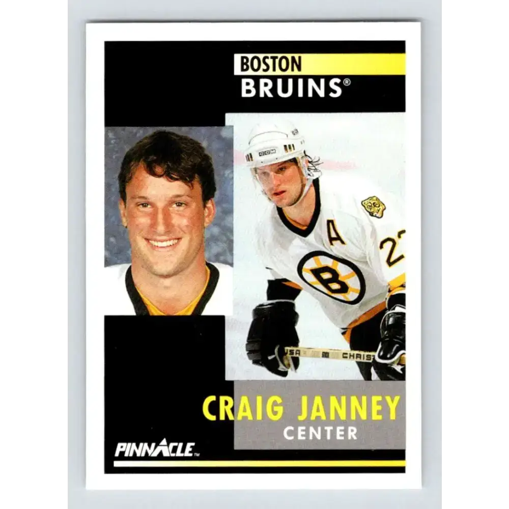 1991-92 Pinnacle #57 Craig Janney NM-MT Boston Bruins Hockey Card - Hockey Card Single