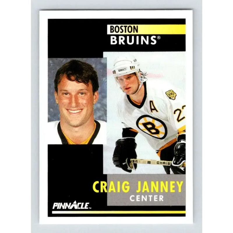 1991-92 Pinnacle #57 Craig Janney NM-MT Boston Bruins Hockey Card - Hockey Card Single
