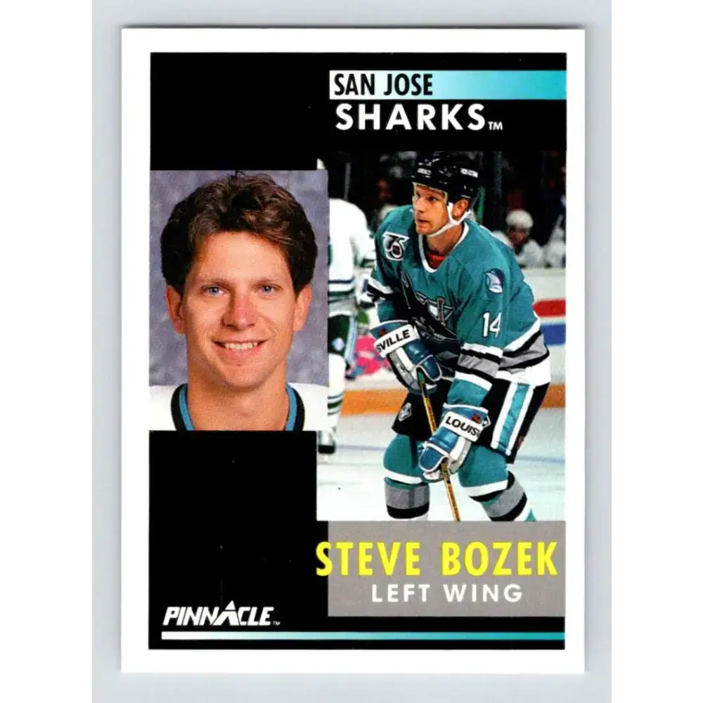 1991-92 Pinnacle #61 Steve Bozek NM-MT San Jose Sharks Hockey Card - Hockey Card Single