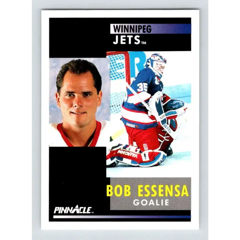 1991-92 Pinnacle #66 Bob Essensa NM-MT Winnipeg Jets Hockey Card - Hockey Card Single