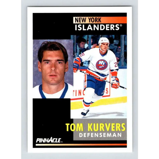 1991-92 Pinnacle #7 Tom Kurvers NM-MT New York Islanders Hockey Card - Hockey Card Single