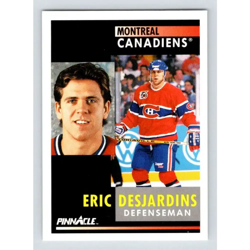 1991-92 Pinnacle #73 Eric Desjardins NM-MT Montreal Canadiens Hockey Card - Hockey Card Single