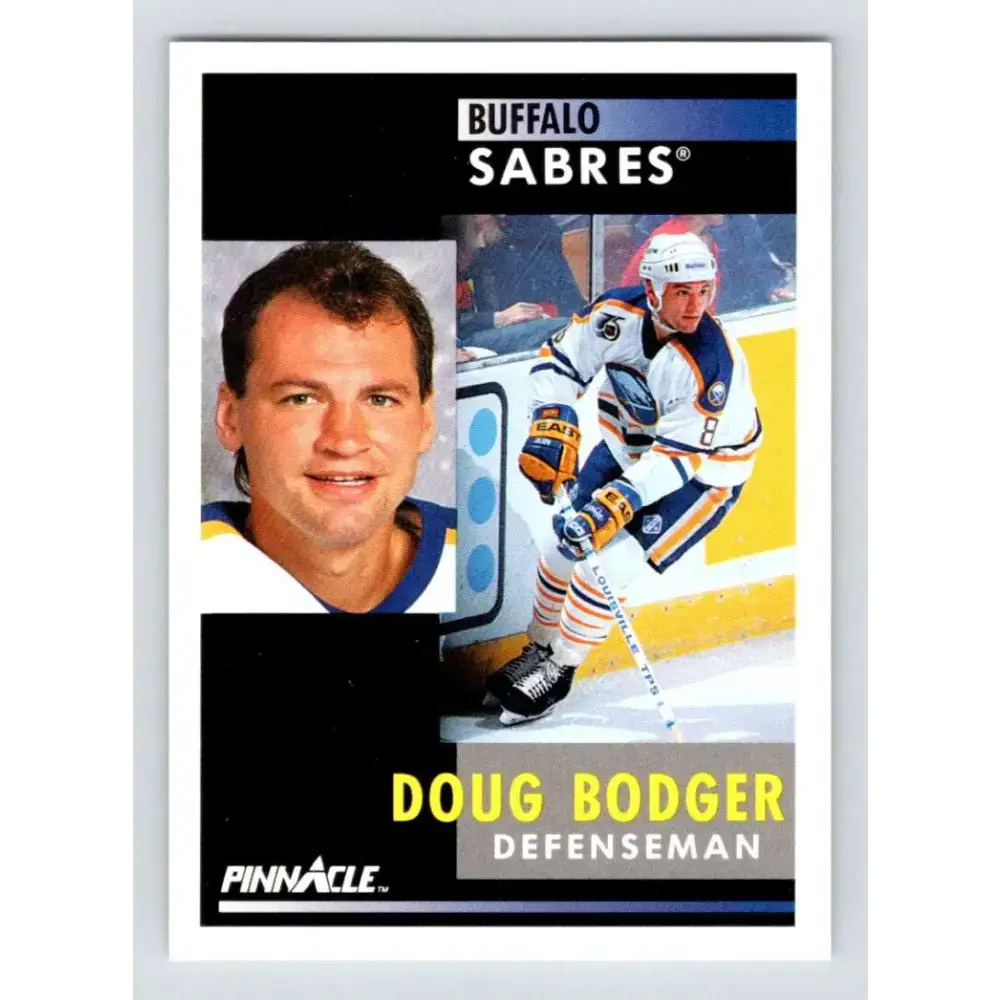1991-92 Pinnacle #8 Doug Bodger NM-MT Buffalo Sabres Hockey Card - Hockey Card Single