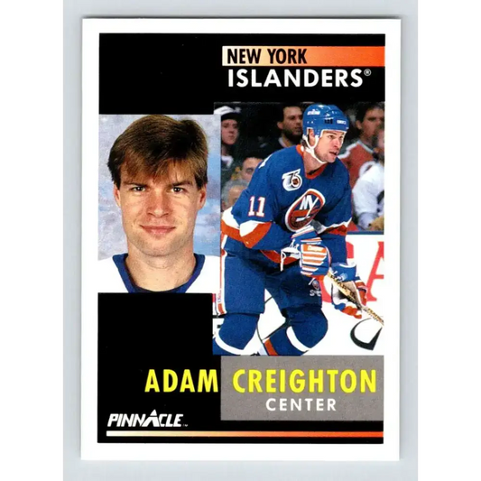 1991-92 Pinnacle #82 Adam Creighton NM-MT New York Islanders Hockey Card - Hockey Card Single