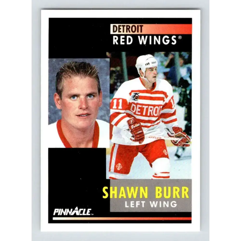 1991-92 Pinnacle #86 Shawn Burr NM-MT Detroit Red Wings Hockey Card - Hockey Card Single