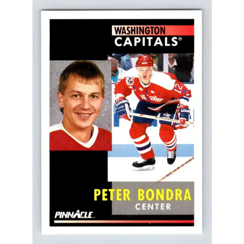 1991-92 Pinnacle #87 Peter Bondra NM-MT Washington Capitals Hockey Card - Hockey Card Single