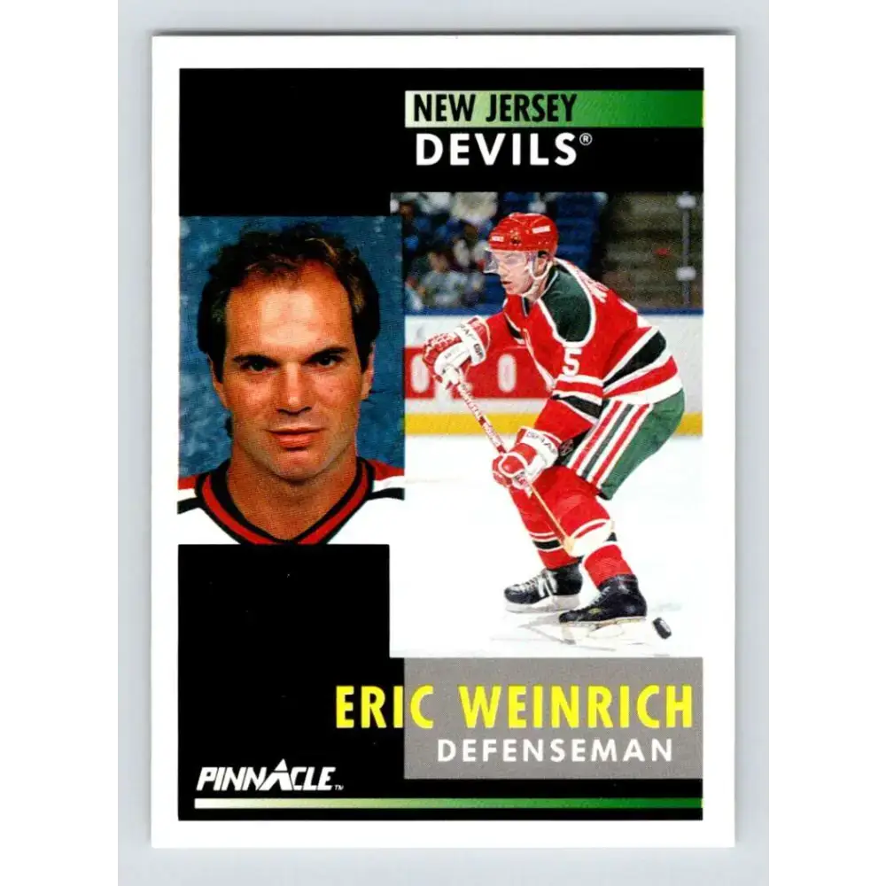1991-92 Pinnacle #89 Eric Weinrich NM-MT New Jersey Devils Hockey Card - Hockey Card Single