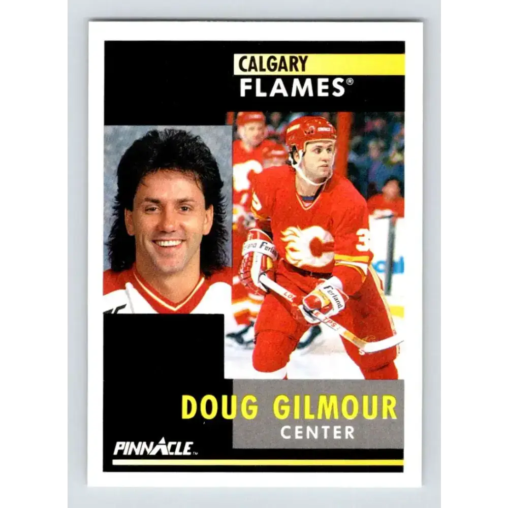 1991-92 Pinnacle #92 Doug Gilmour NM-MT Calgary Flames Hockey Card - Hockey Card Single