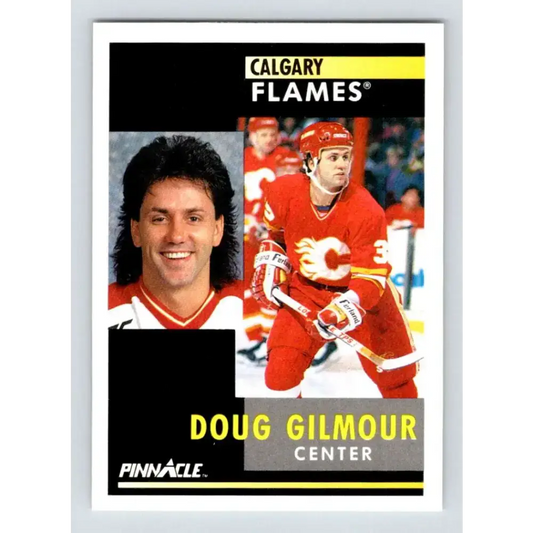 1991-92 Pinnacle #92 Doug Gilmour NM-MT Calgary Flames Hockey Card - Hockey Card Single