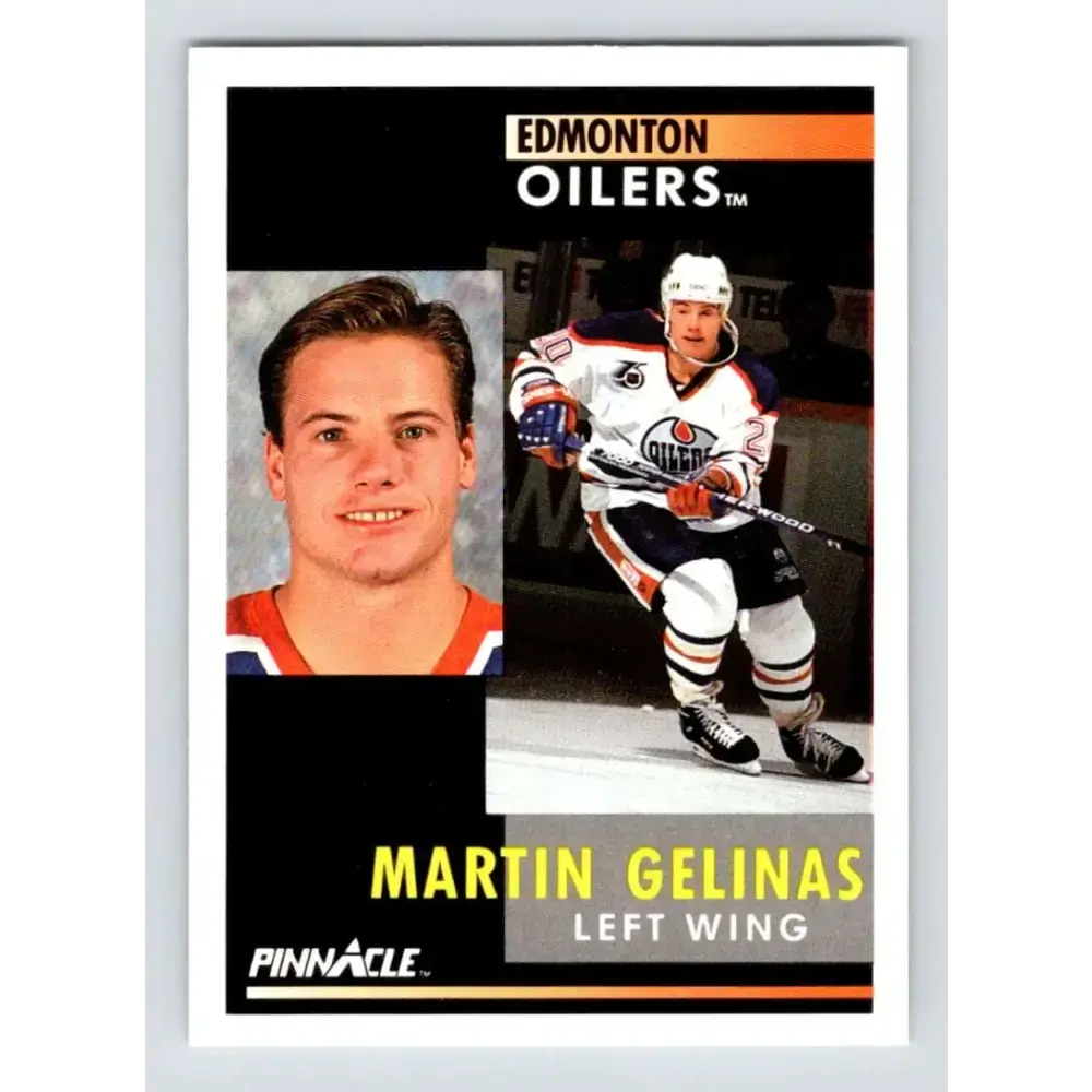 1991-92 Pinnacle #93 Martin Gelinas NM-MT Edmonton Oilers Hockey Card - Hockey Card Single