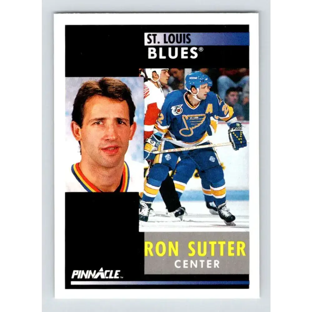 1991-92 Pinnacle #95 Ron Sutter NM-MT St. Louis Blues Hockey Card - Hockey Card Single