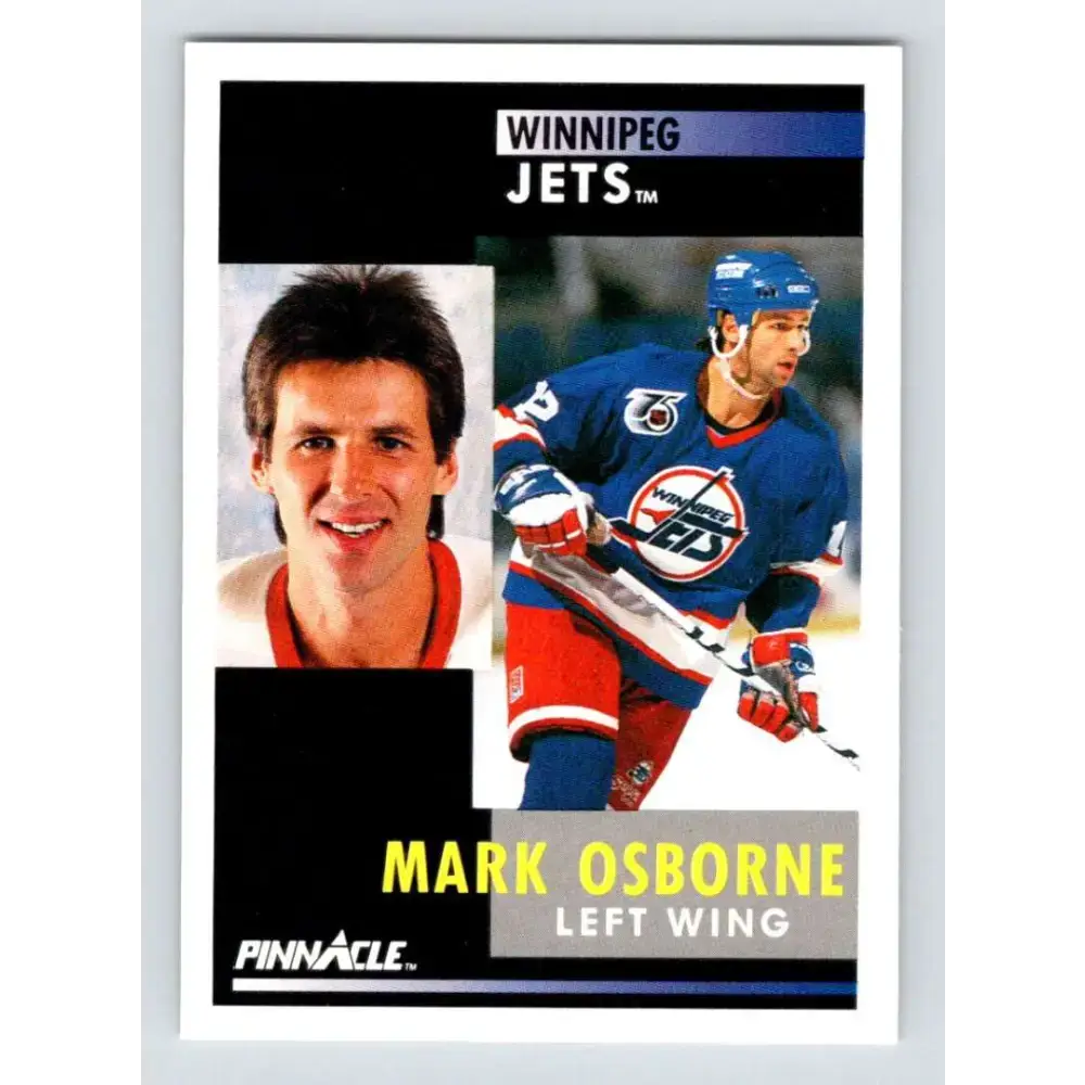 1991-92 Pinnacle #96 Mark Osborne NM-MT Winnipeg Jets Hockey Card - Hockey Card Single