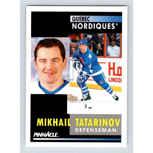 1991-92 Pinnacle #97 Mikhail Tatarinov NM-MT Quebec Nordiques Hockey Card - Hockey Card Single
