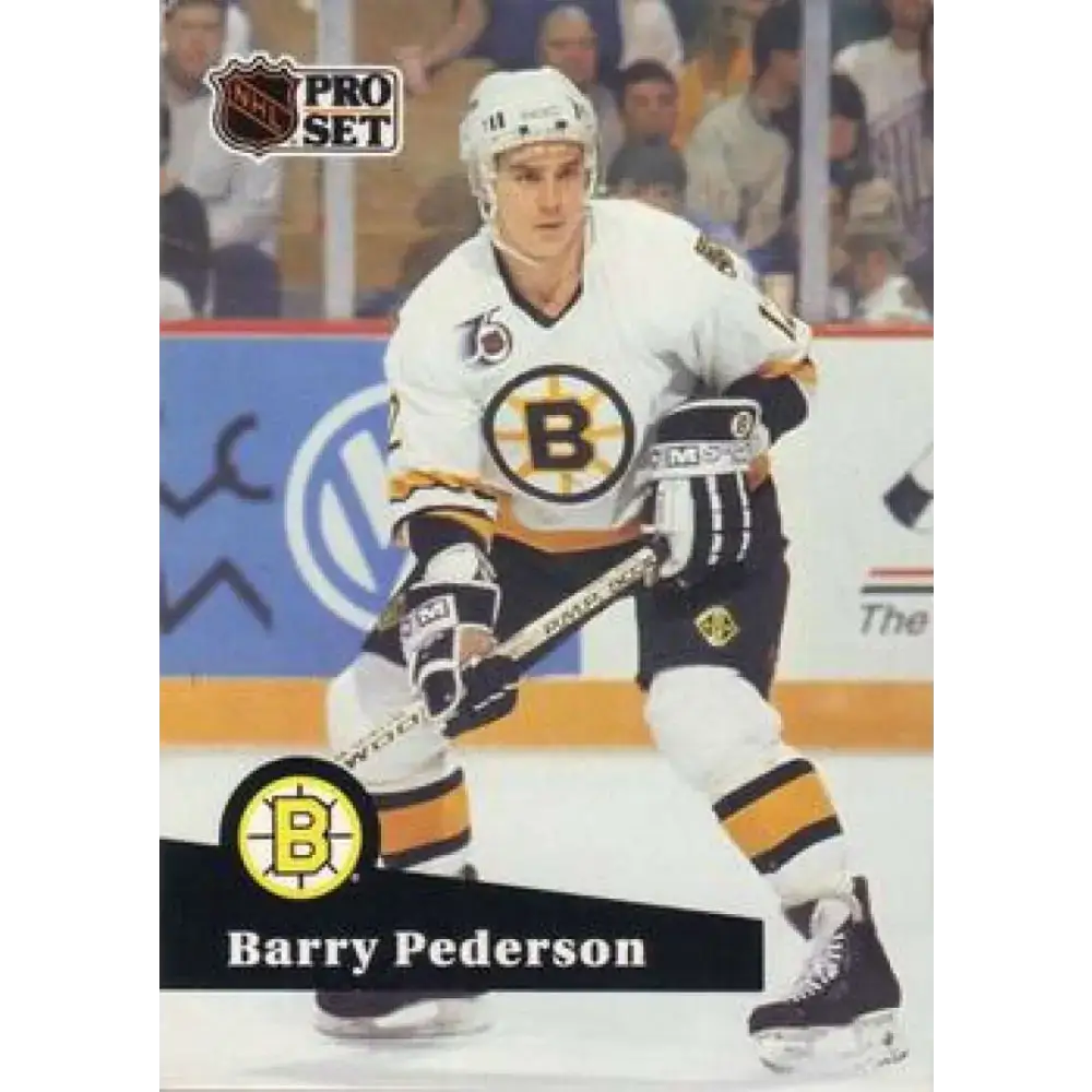 1991-92 Pro Set #351 Barry Pederson NM-MT Boston Bruins Hockey Card - Hockey Card Single