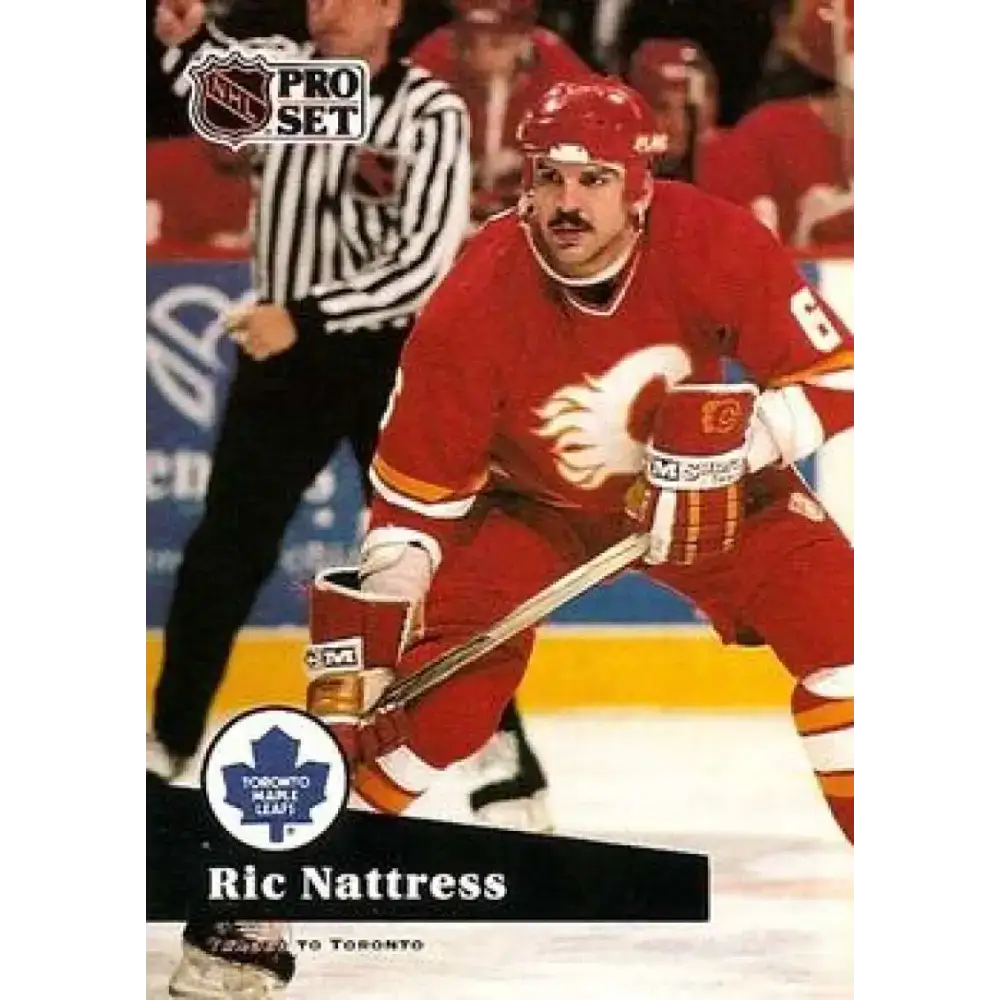 1991-92 Pro Set #363 Ric Nattress NM-MT Calgary Flames Hockey Card - Hockey Card Single