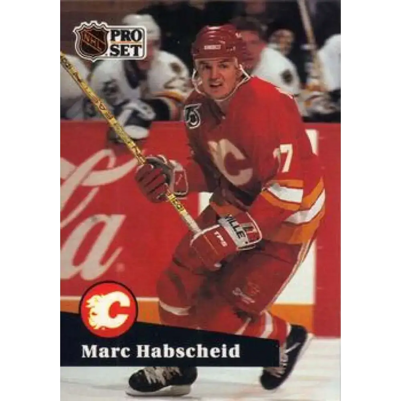 1991-92 Pro Set #365 Marc Habscheid NM-MT Calgary Flames Hockey Card - Hockey Card Single