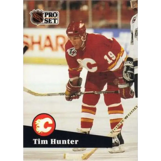 1991-92 Pro Set #366 Tim Hunter NM-MT Calgary Flames Hockey Card - Hockey Card Single