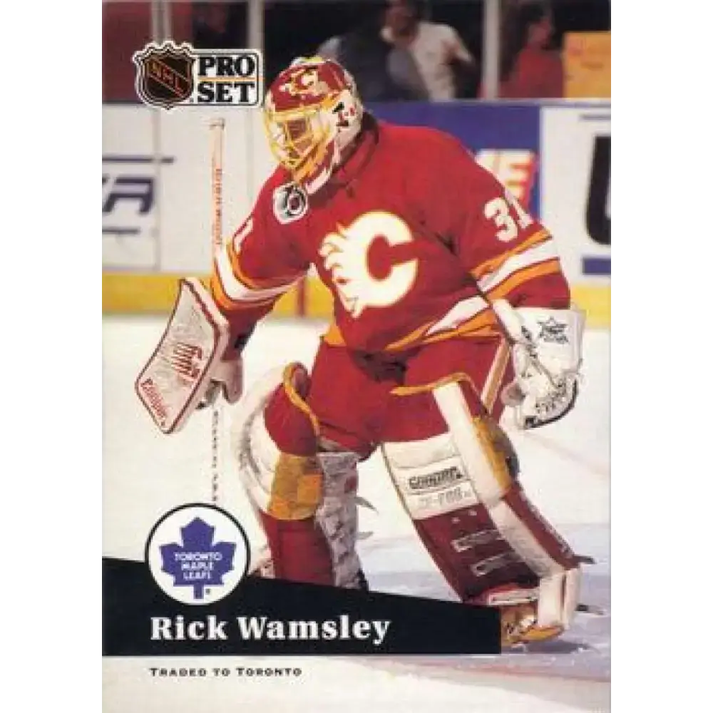 1991-92 Pro Set #367 Rick Wamsley NM-MT Calgary Flames Hockey Card - Hockey Card Single