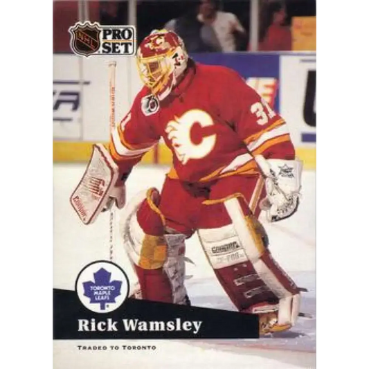 1991-92 Pro Set #367 Rick Wamsley NM-MT Calgary Flames Hockey Card - Hockey Card Single