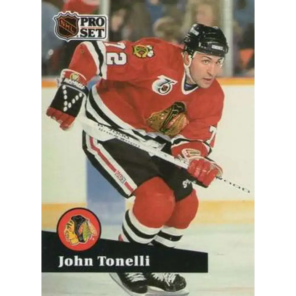1991-92 Pro Set #373 John Tonelli NM-MT Chicago Blackhawks Hockey Card - Hockey Card Single