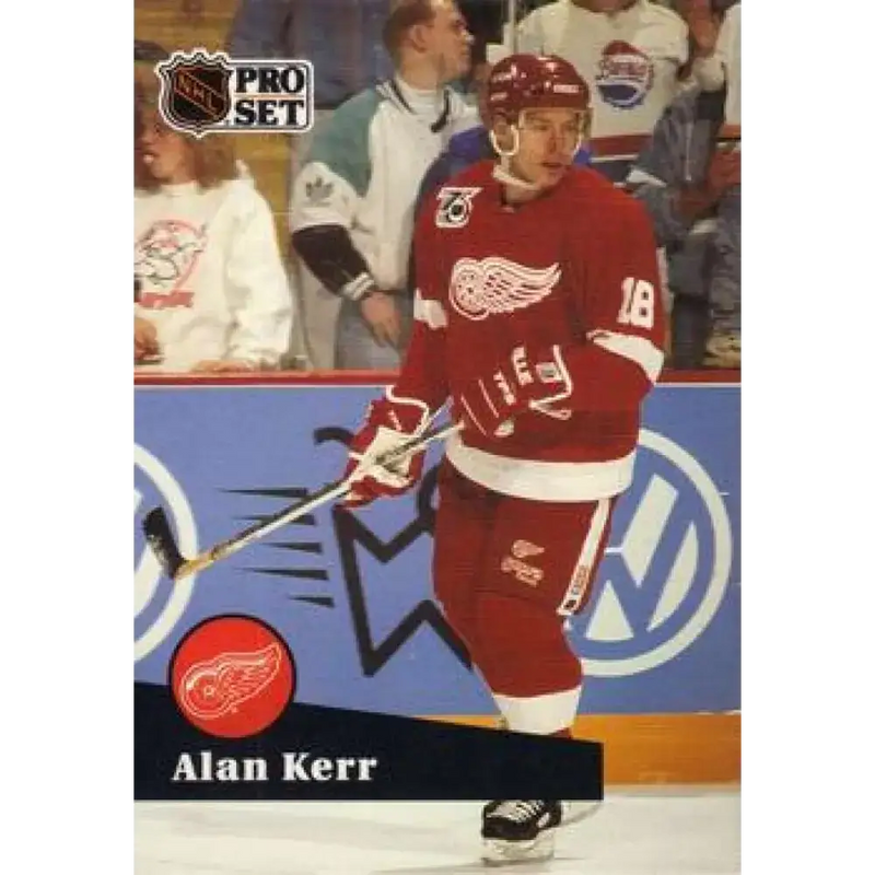 1991-92 Pro Set #376 Alan Kerr NM-MT Detroit Red Wings Hockey Card - Hockey Card Single