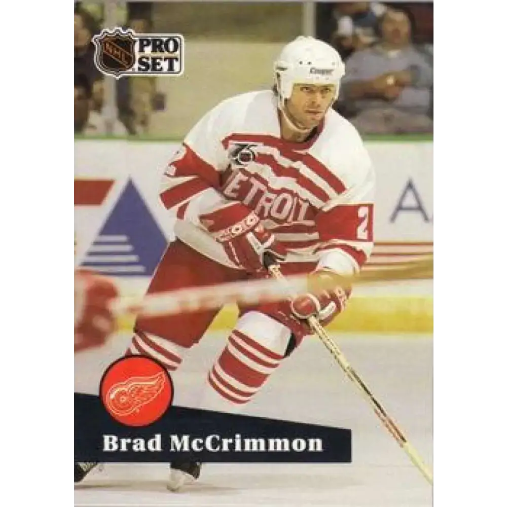 1991-92 Pro Set #377 Brad McCrimmon NM-MT Detroit Red Wings Hockey Card - Hockey Card Single