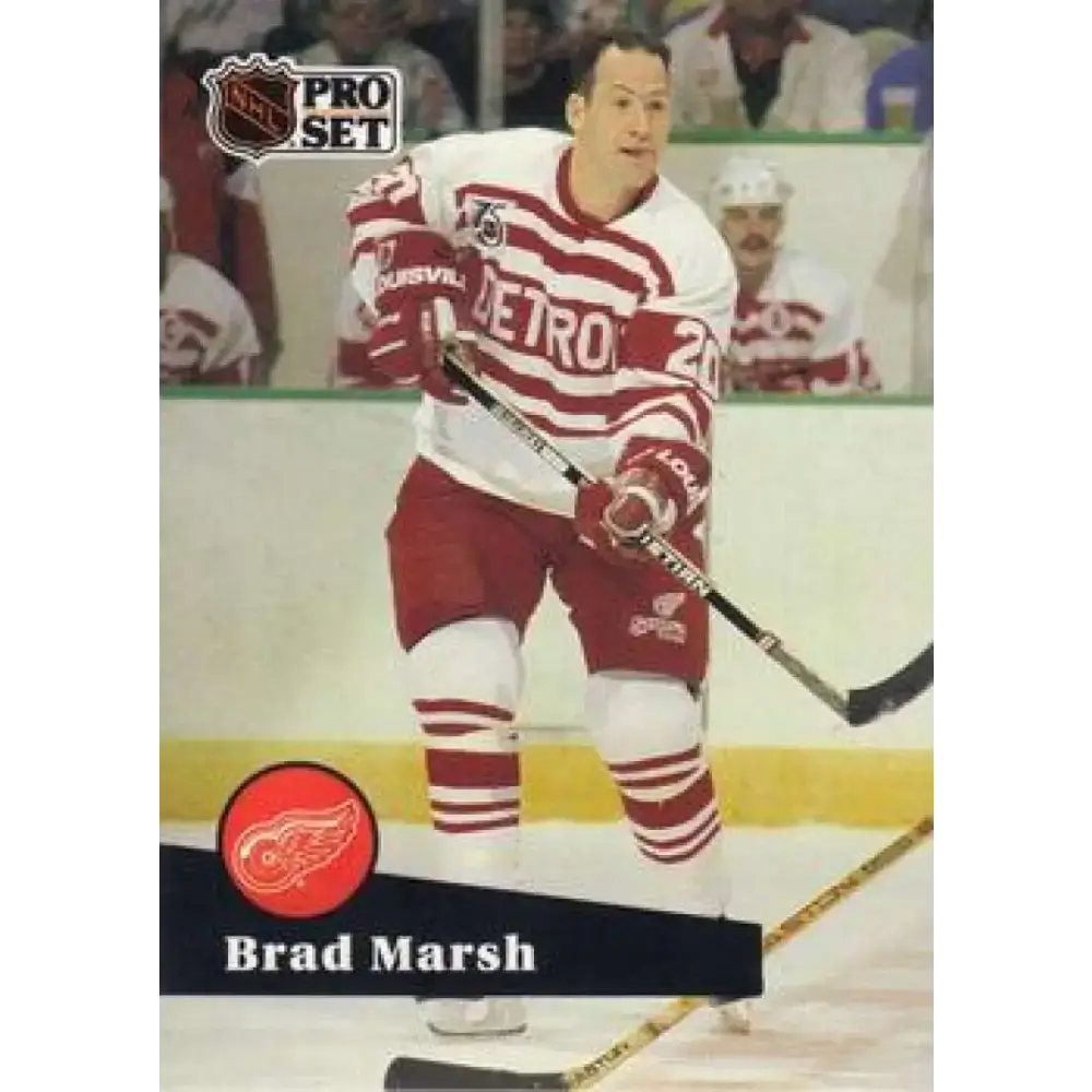 1991-92 Pro Set #378 Brad Marsh NM-MT Detroit Red Wings Hockey Card - Hockey Card Single