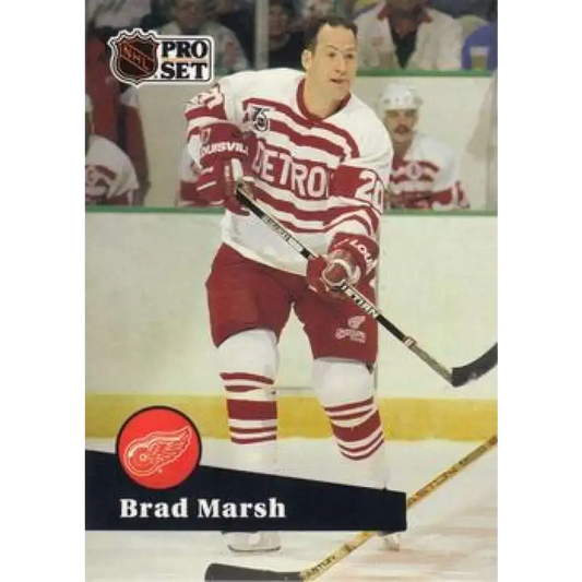 1991-92 Pro Set #378 Brad Marsh NM-MT Detroit Red Wings Hockey Card - Hockey Card Single