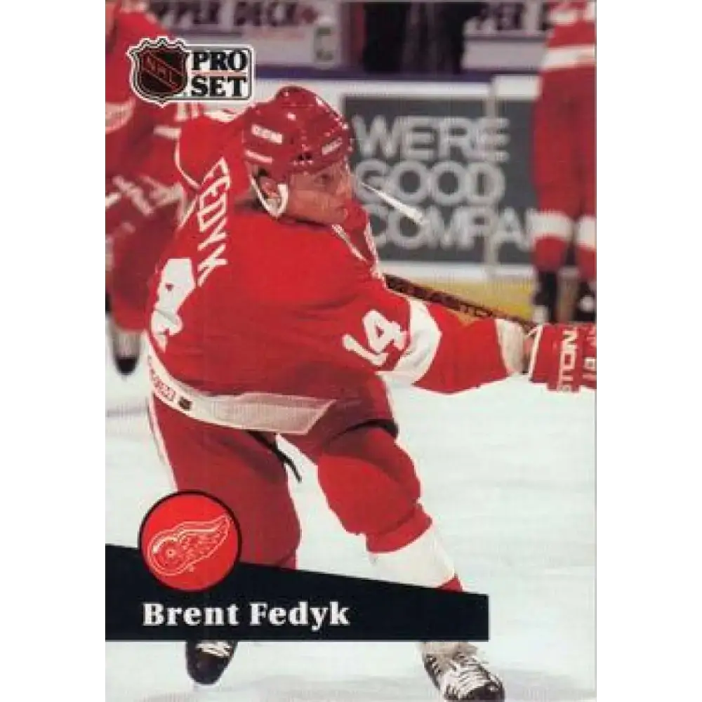 1991-92 Pro Set #379 Brent Fedyk NM-MT Detroit Red Wings Hockey Card - Hockey Card Single