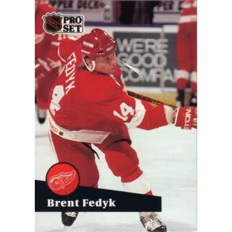 1991-92 Pro Set #379 Brent Fedyk NM-MT Detroit Red Wings Hockey Card - Hockey Card Single