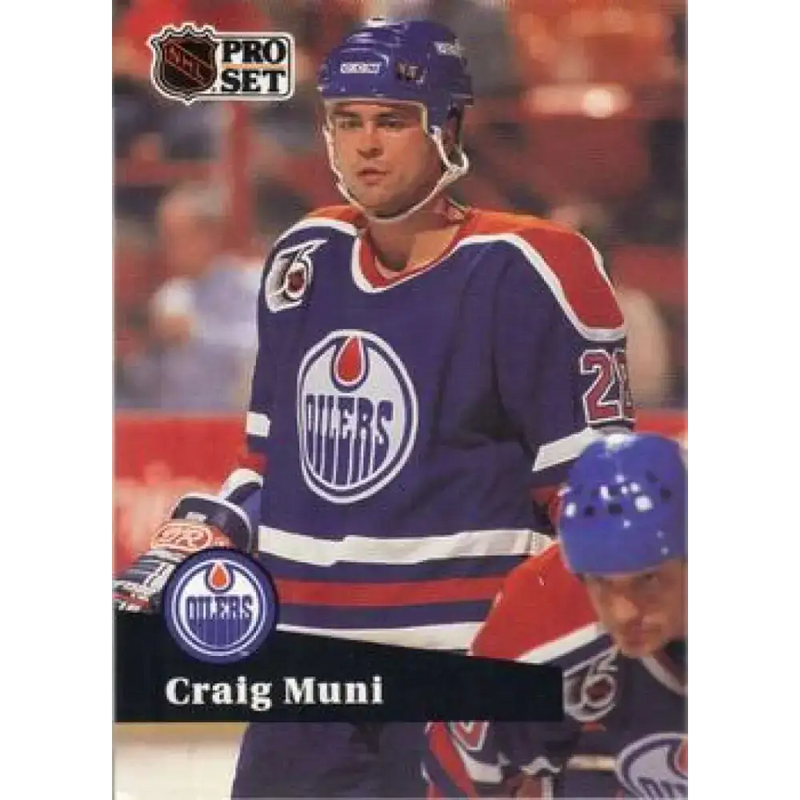 1991-92 Pro Set #382 Craig Muni NM-MT Edmonton Oilers Hockey Card - Hockey Card Single