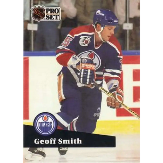 1991-92 Pro Set #384 Geoff Smith NM-MT Edmonton Oilers Hockey Card - Hockey Card Single
