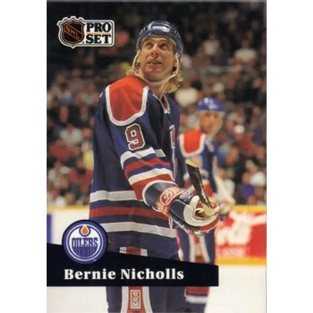 1991-92 Pro Set #386 Bernie Nicholls NM-MT Edmonton Oilers Hockey Card - Hockey Card Single