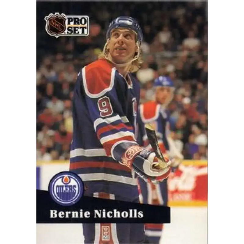 1991-92 Pro Set #386 Bernie Nicholls NM-MT Edmonton Oilers Hockey Card - Hockey Card Single